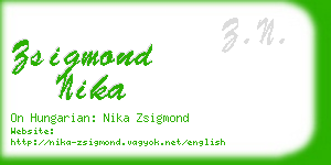 zsigmond nika business card